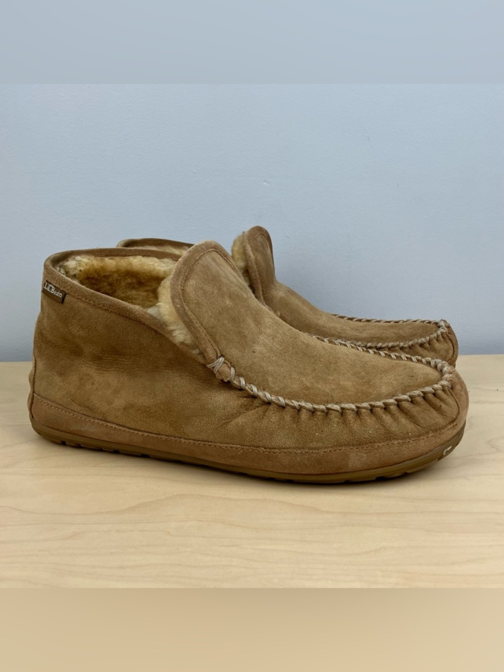 L.L. Bean Men’s Size 12.0 Wide Wicked Good Slippers Boot Brown Suede Lined